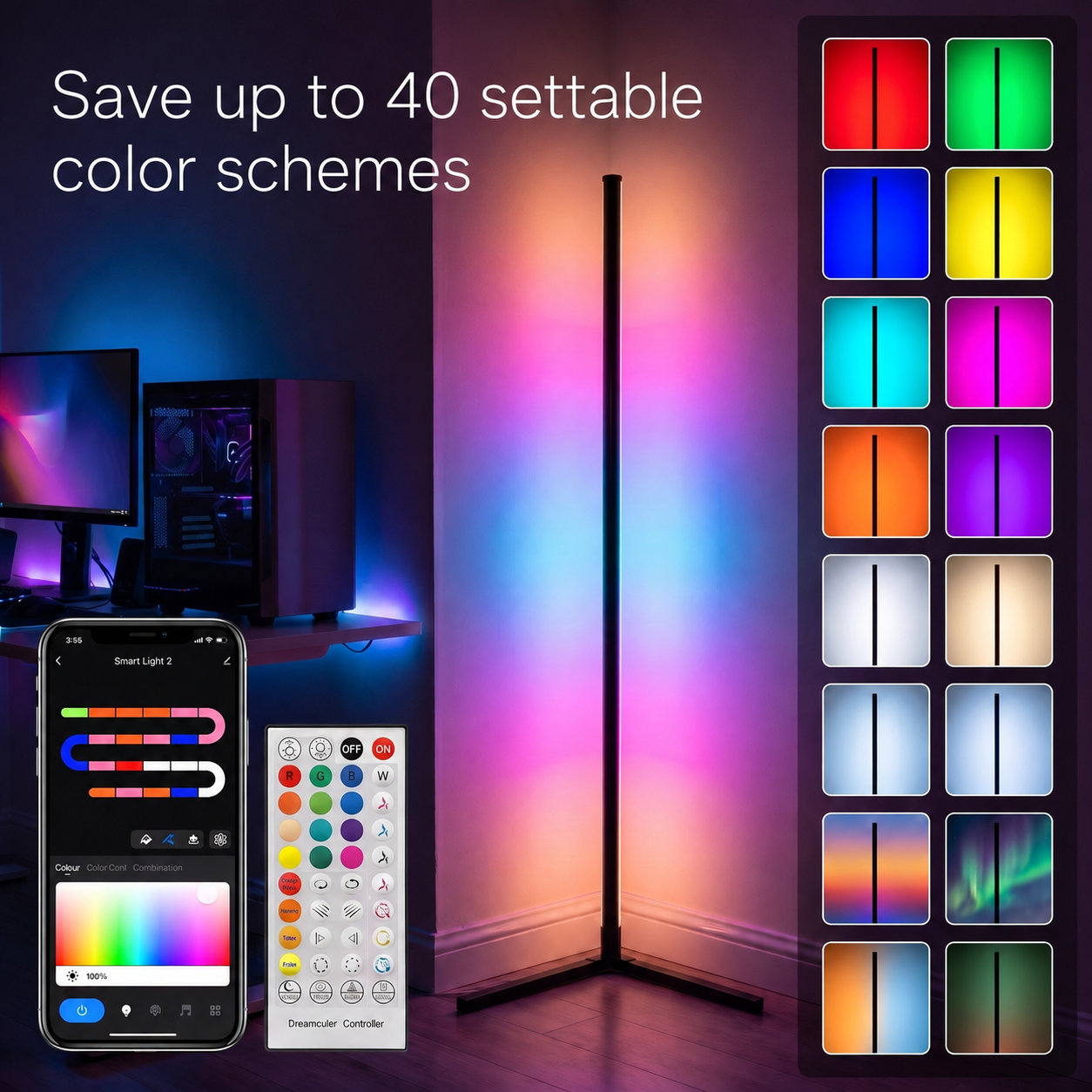 Basic RGBICW Smart Floor Lamp