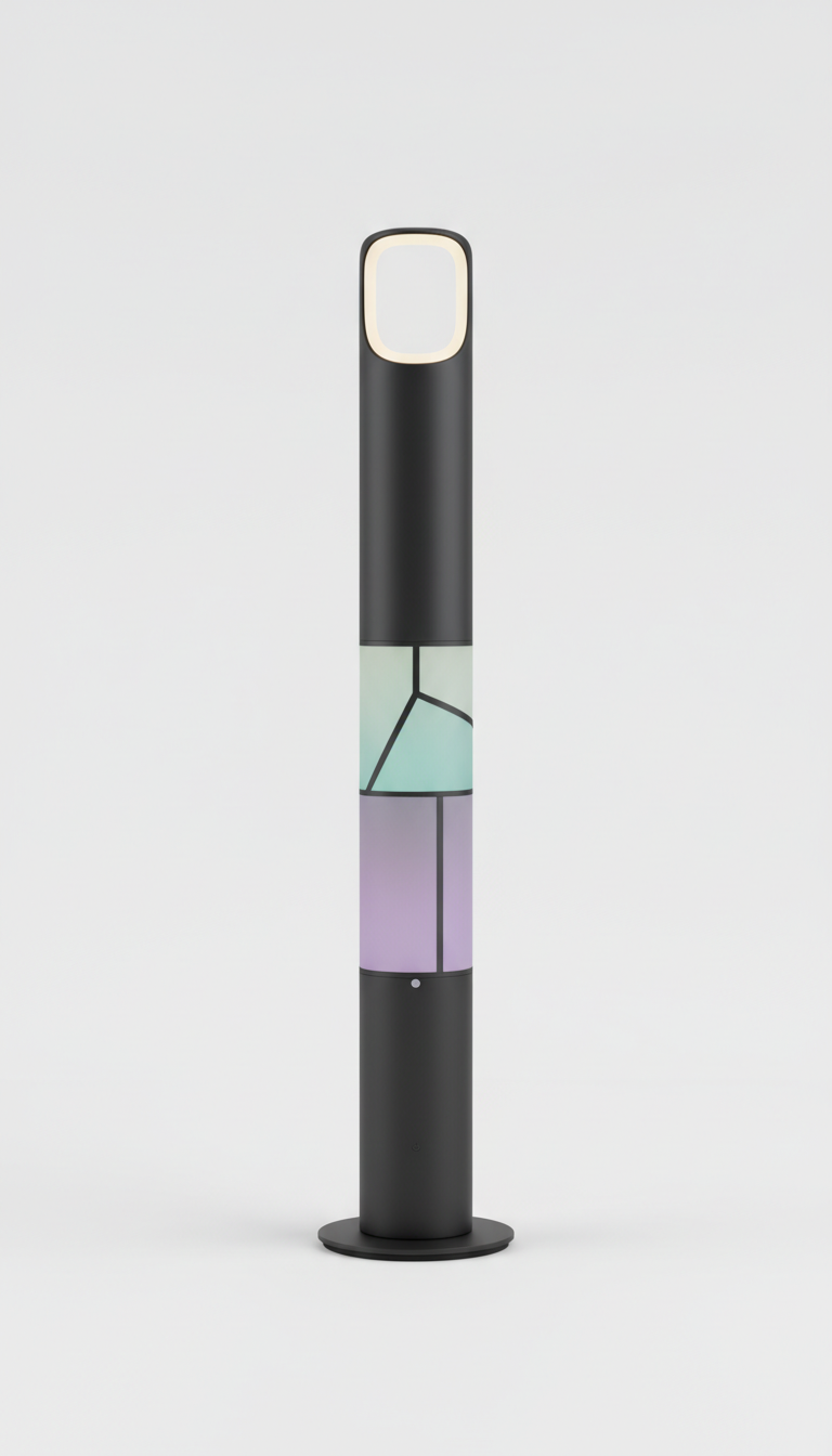 Smart floor lamp with ambient glow